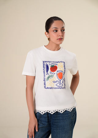 T-shirt with digital print