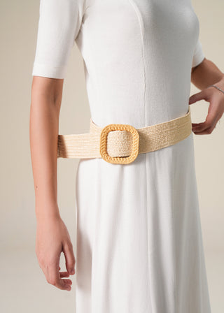 Woven buckle belt strap