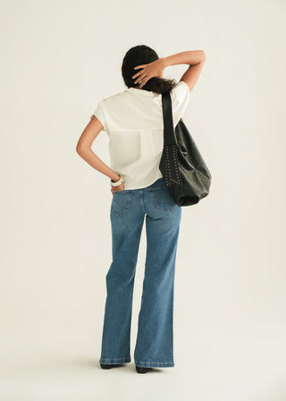 Notch Collar Shirt with pocket details