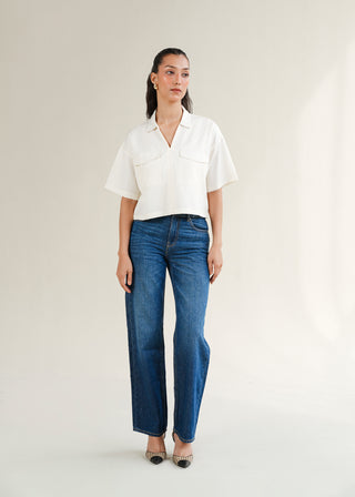 Cropped V-Neck Shirt – WS25-199 for Women – Summer Reverie Collection | KOA | Shop Online