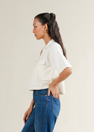Cropped V-Neck Shirt – WS25-199 for Women – Summer Reverie Collection | KOA | Shop Online