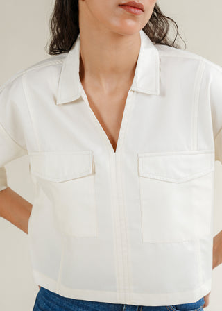 Cropped V-Neck Shirt – WS25-199 for Women – Summer Reverie Collection | KOA | Shop Online