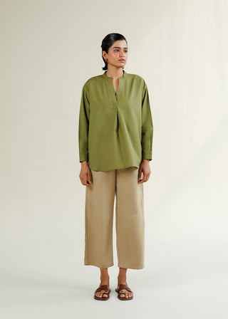 V-Neck Pleated Shirt – WS25-160 for Women – Summer Reverie Collection | KOA | Shop Online