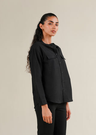 Linen-Blend Utility Shirt – WS25-166 for Women – Summer Reverie Collection | KOA | Shop Online