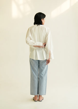 Oversized Gathered Blouse