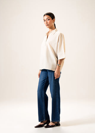 Oversized Linen Blend Kimono Shirt – WS25-222 for Women – In-Transit Collection | KOA | Shop Online