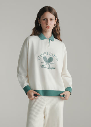 Polo shirt with graphic artwork
