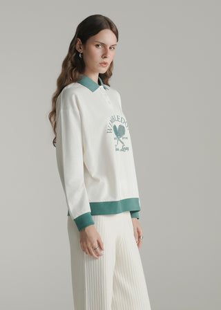 Polo shirt with graphic artwork