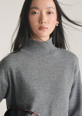 High Neck Relaxed Fit Sweater