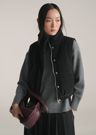 Cropped Puffer Gilet