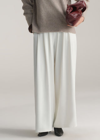 Tailored Wide Leg Pleated Pant