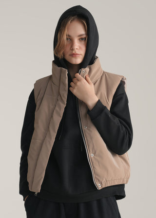 Cropped Puffer Gilet
