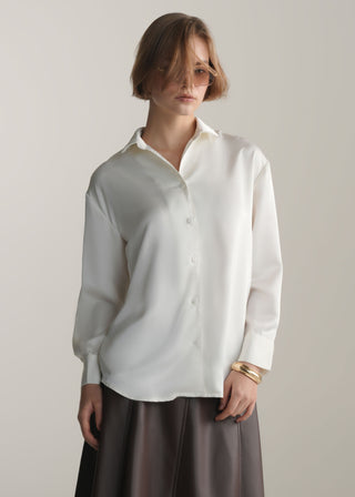 Satin Button Down Shirt