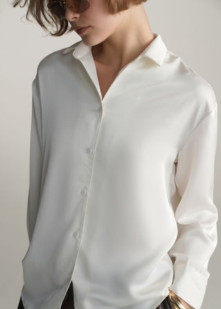 Satin Button Down Shirt