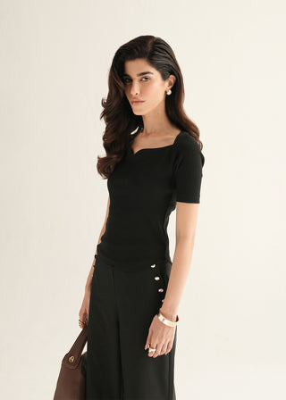 Tailored pants with Metal Buttons