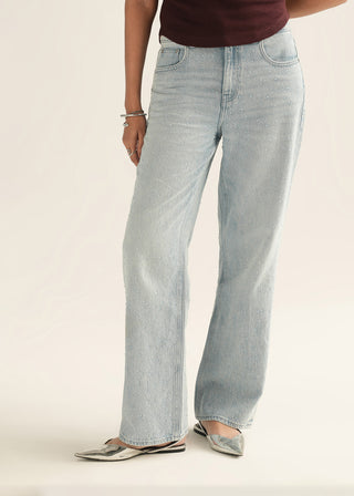 Embellished Straight Fit Denim