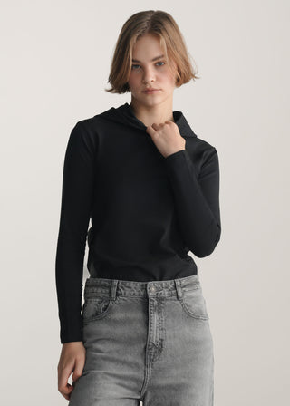Slim Fit knitted Hoodie