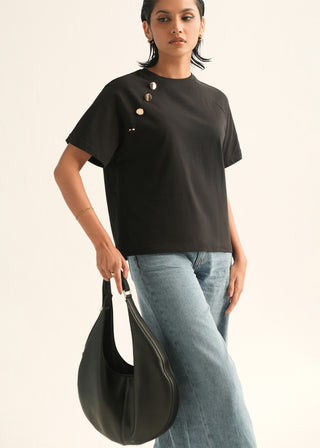 T-shirt with Button detail