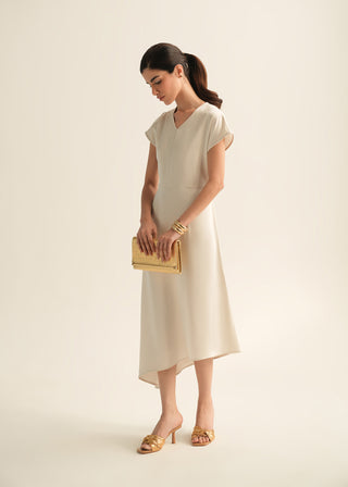 Asymmetrical Satin Dress