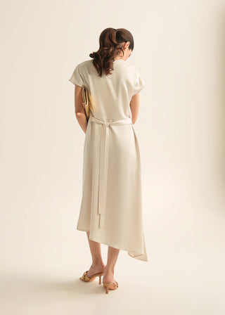 Asymmetrical Satin Dress