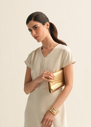 Asymmetrical Satin Dress