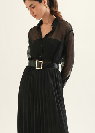 Sheer Button-Down Shirt