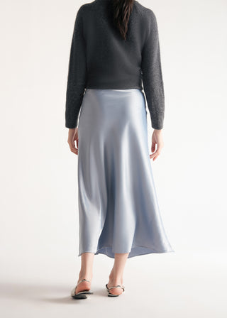 Flared Satin Skirt