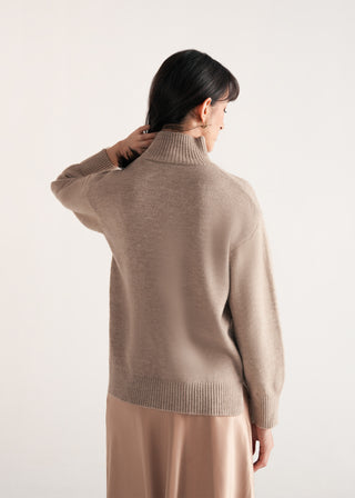 High Neck Relaxed Fit Sweater