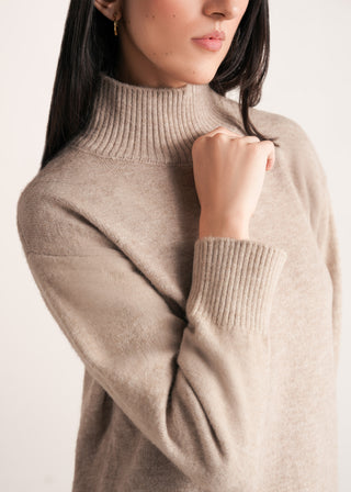 High Neck Relaxed Fit Sweater