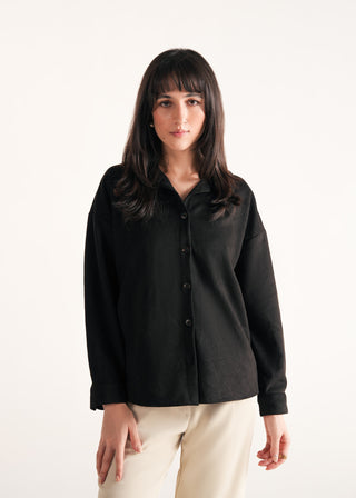 Loose Fit Button Down Shirt