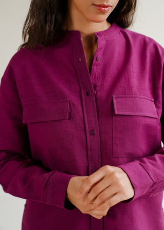 Linen-Blend Utility Shirt – WS25-168 for Women – Summer Reverie Collection | KOA | Shop Online