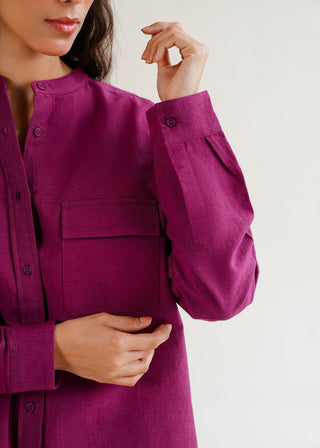 Linen-Blend Utility Shirt – WS25-168 for Women – Summer Reverie Collection | KOA | Shop Online