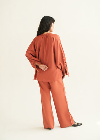 Oversized Gathered Blouse