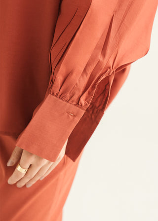Oversized Gathered Blouse