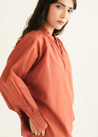 Oversized Gathered Blouse