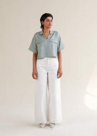 Cropped V-Neck Shirt – WS25-198 for Women – Summer Reverie Collection | KOA | Shop Online