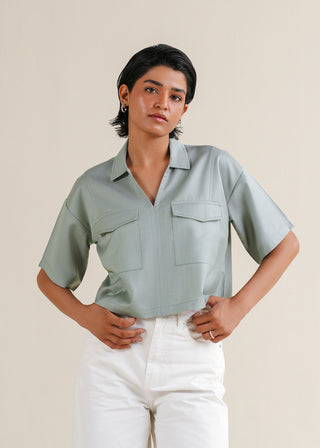 Cropped V-Neck Shirt – WS25-198 for Women – Summer Reverie Collection | KOA | Shop Online