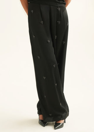 Embellished satin Pants