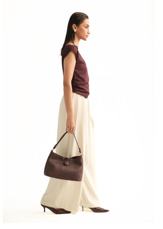 Wide-Leg Pleated Pants