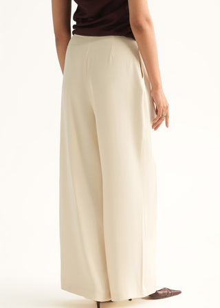 Wide-Leg Pleated Pants