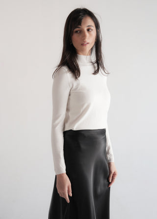 Flared Satin Skirt