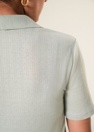 Knit textured Polo Shirt