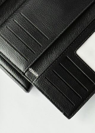 STITCHED FLAP WALLET WITH WRISTLET