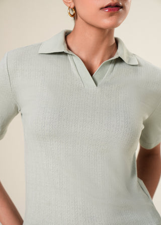 Knit textured Polo Shirt