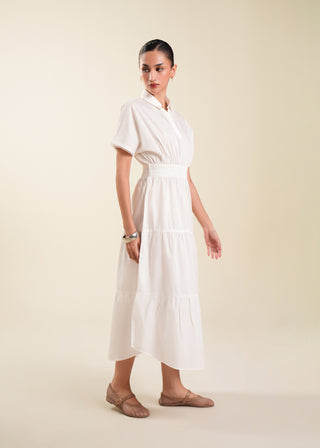White Tiered Dress