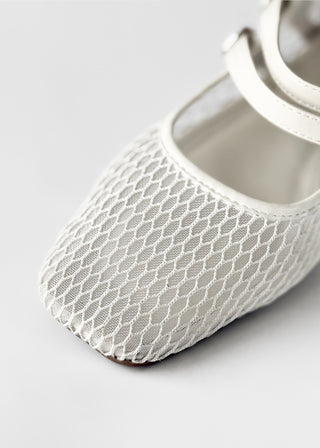 Mesh Mary Jane flats