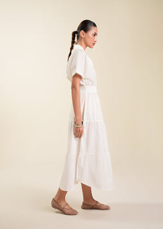 White Tiered Dress