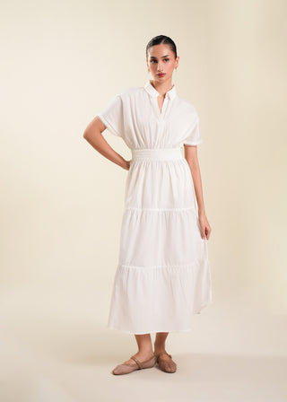 White Tiered Dress