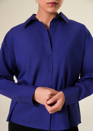 Blue button down shirt