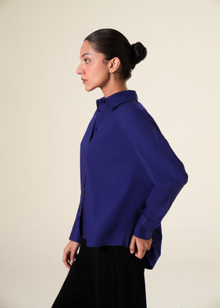 Blue button down shirt